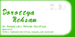 dorottya mehsam business card